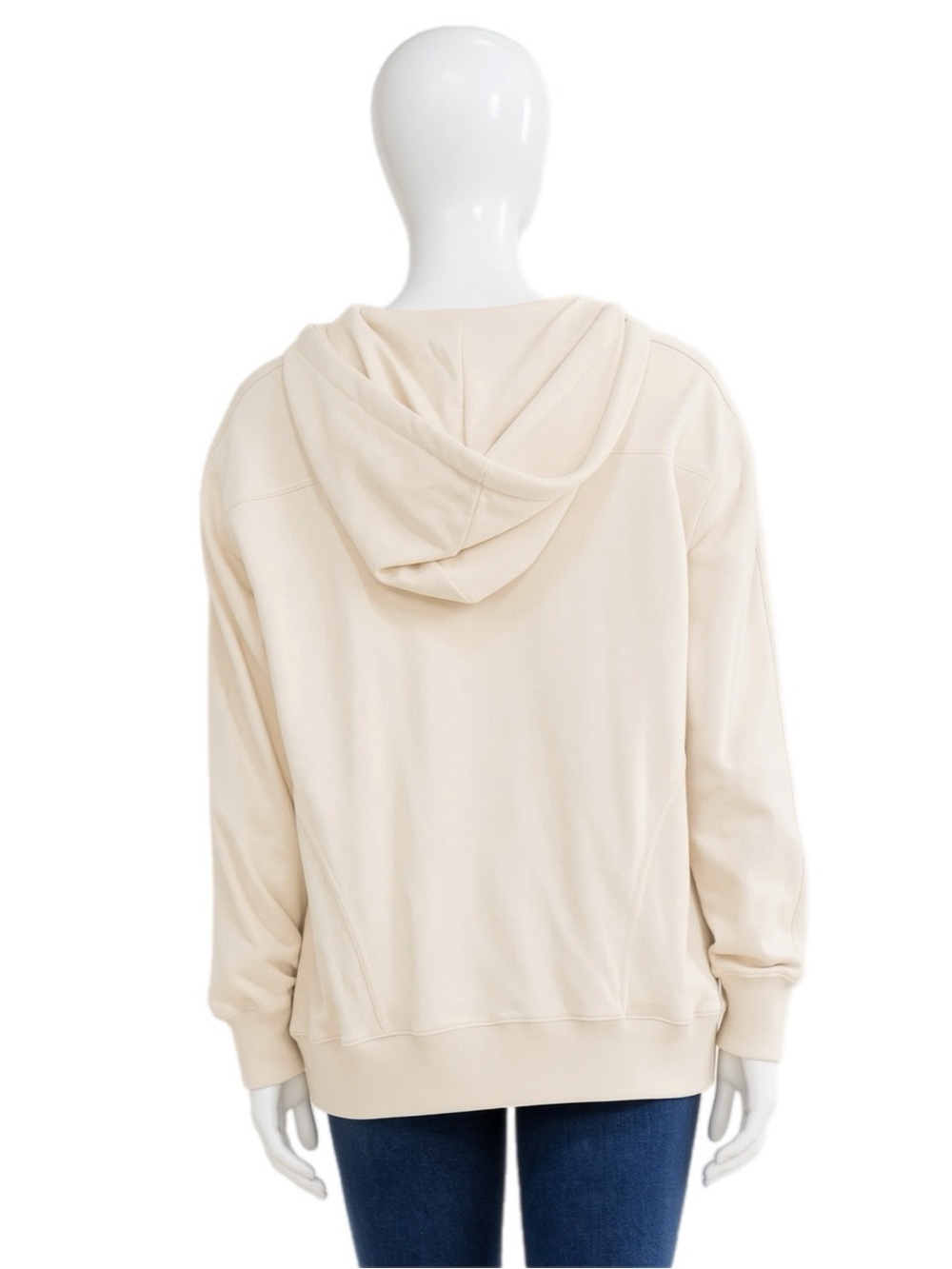 WHITE BIRCH oversized zip front sequin football hoodie S M L - Picture 3 of 3
